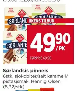 Meny Sørlandsis pinneis, NOK 49.9 tilbud