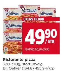 Meny Ristorante pizza, NOK 49.9 tilbud