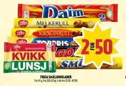 Coop Prix FREIA SMÅSJOKOLADER, NOK 50 tilbud