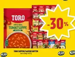 Coop Prix TORO SUPPER/SAUSER/GRYTER tilbud