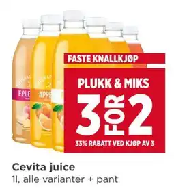 Meny Cevita juice tilbud