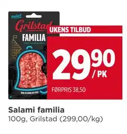 Meny Salami familia, NOK 29.9 tilbud