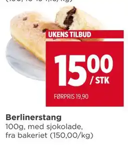 Meny Berlinerstang, NOK 15 tilbud