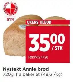 Meny Nystekt Annie brød, NOK 35 tilbud