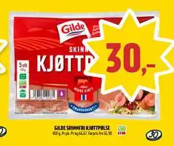 Coop Prix GILDE SKINNFRI KJØTTPØLSE, NOK 30 tilbud
