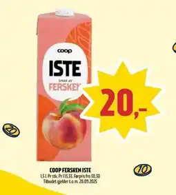 Coop Prix COOP FERSKEN ISTE, NOK 20 tilbud