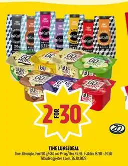 Coop Prix TINE LUNSJDEAL, NOK 30 tilbud