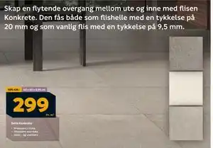 Megaflis Serie Konkrete, NOK 299 tilbud