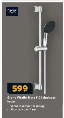 Megaflis Grohe Vitalio Start 110 I dusjsett krom, NOK 599 tilbud