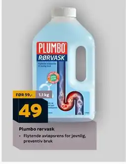 Megaflis Plumbo rørvask, NOK 49 tilbud