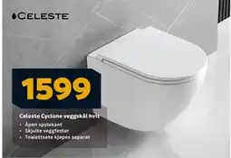 Megaflis Celeste Cyclone veggskål hvit, NOK 1599 tilbud