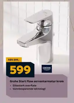 Megaflis Grohe Start Flow servantarmatur krom, NOK 599 tilbud