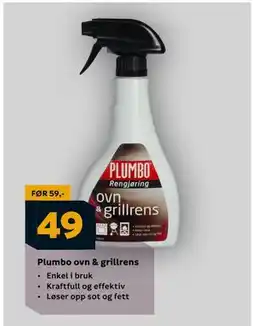 Megaflis Plumbo ovn & grillrens, NOK 49 tilbud