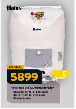 Megaflis Høiax RSB Eco 120 benkebereder, NOK 5899 tilbud