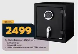 Megaflis No-flame brannsafe digital sort, NOK 2499 tilbud