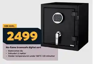 Megaflis No-flame brannsafe digital sort, NOK 2499 tilbud