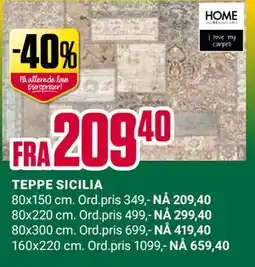 Europris TEPPE SICILIA tilbud