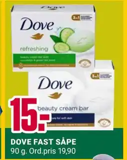 Europris DOVE FAST SÅPE, NOK 15 tilbud