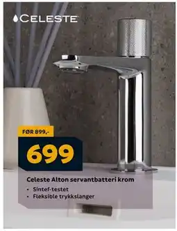 Megaflis Celeste Alton servantbatteri krom, NOK 699 tilbud
