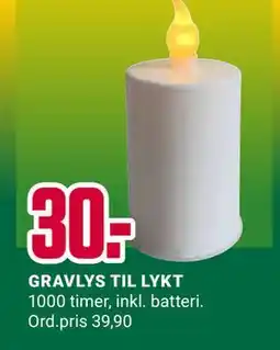 Europris GRAVLYS TIL LYKT, NOK 30 tilbud