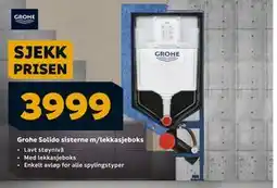 Megaflis Grohe Solido sisterne m/lekkasjeboks, NOK 3999 tilbud