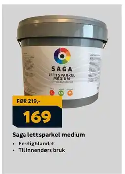 Megaflis Saga lettsparkel medium, NOK 169 tilbud