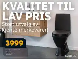 Megaflis Laufen Rigo toalett matt sort, NOK 3999 tilbud