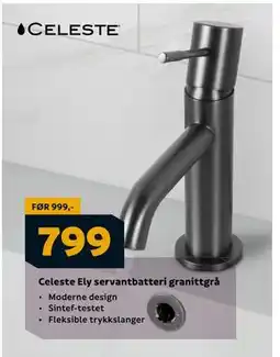 Megaflis Celeste Ely servantbatteri granittgrå, NOK 799 tilbud