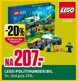 Europris LEGO POLITIHUNDER/BIL, NOK 207 tilbud