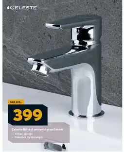 Megaflis Celeste Bristol servantbatteri krom, NOK 399 tilbud