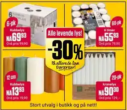 Europris Alle levende lys! tilbud