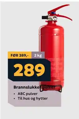 Megaflis Brannslukker pulver, NOK 289 tilbud