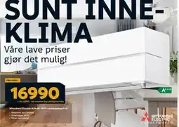 Megaflis Mitsubishi Electric Kaiteki 6600 varmepumpe hvit, NOK 16990 tilbud