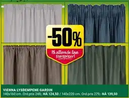 Europris VIENNA LYSDEMPENE GARDIN tilbud
