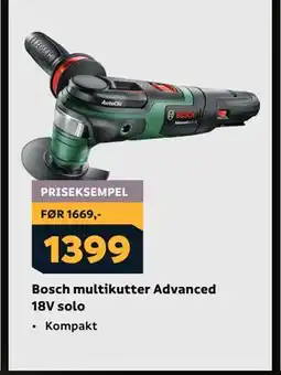 Megaflis Bosch multikutter Advanced 18V solo, NOK 1399 tilbud