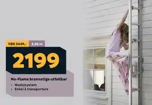 Megaflis No-Flame brannstige utfellbar, NOK 2199 tilbud