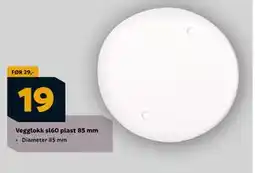 Megaflis Vegglokk sl60 plast 85 mm, NOK 19 tilbud