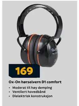 Megaflis Ox-On hørselvern D1 comfort, NOK 169 tilbud