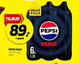 Bunnpris PEPSI MAX, NOK 89 tilbud