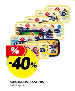 Bunnpris SØRLANDSIS DESSERTIS tilbud