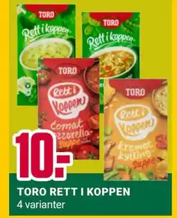Europris TORO RETT I KOPPEN, NOK 10 tilbud