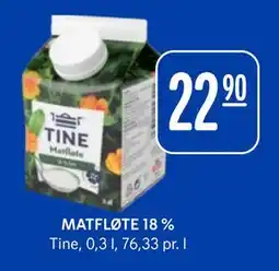 Rema 1000 MATFLØTE 18 %, NOK 22.9 tilbud