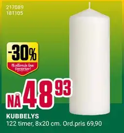 Europris KUBBELYS, NOK 48.93 tilbud