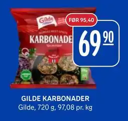 Rema 1000 GILDE KARBONADER, NOK 69.9 tilbud