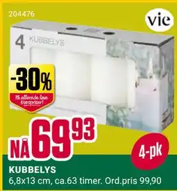 Europris KUBBELYS, NOK 69.93 tilbud