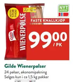 Jacobs Gilde Wienerpølser, NOK 99 tilbud