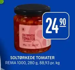 Rema 1000 SOLTØRKEDE TOMATER, NOK 24.9 tilbud