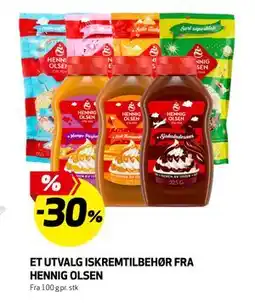Bunnpris ET UTVALG ISKREMTILBEHØR FRA HENNIG OLSEN tilbud