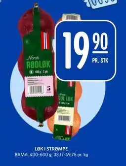 Rema 1000 LØK I STRØMPE, NOK 19.9 tilbud