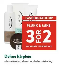 Jacobs Define hårpleie tilbud